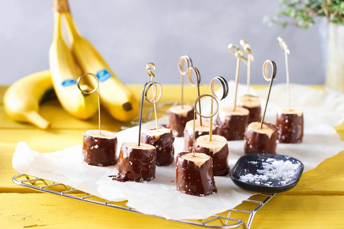 lelijk merk Maak leven Chiquita Recepten | Kleine snack van Chiquita-banaan met pure chocolade en  zeezout